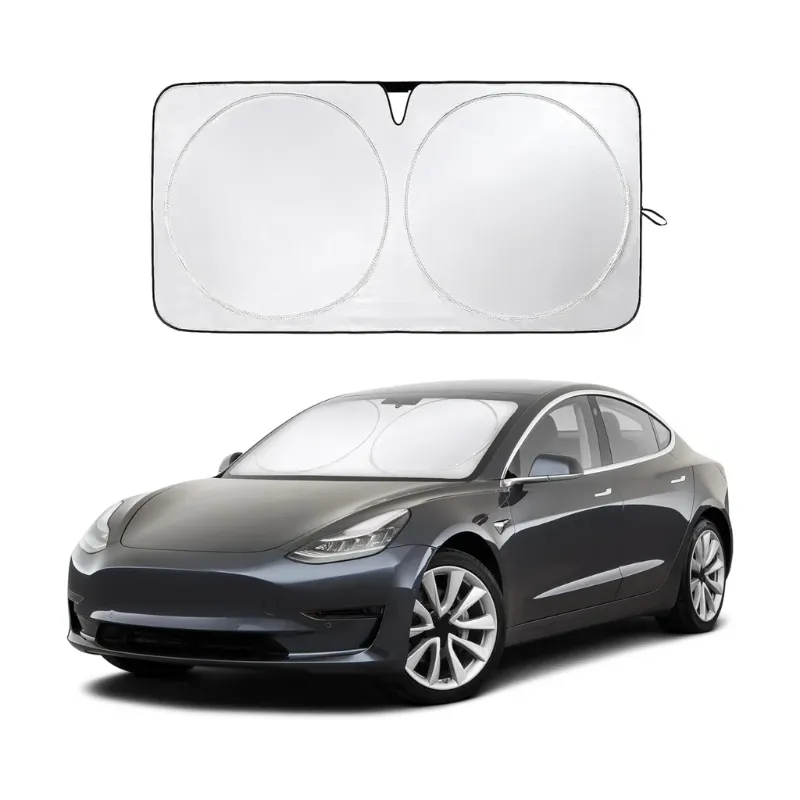 Photo 1 of Econour Tesla Windshield Sun Shade for Model 3 and Y | Reflective 240T Material Blocks Sun & Heat | Offers Protection for Car Interior | Foldable Sun Blocker with Storage Pouch | Tesla Car Accessories
full-starfull-starfull-starfull-starempty-star
267 rat