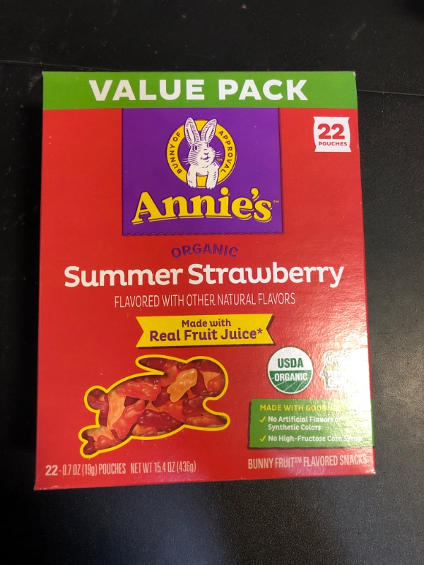 Photo 2 of Annies Organic Fruit Snacks Strawberry - 22ct/15.4oz EXP FEB 14/2025