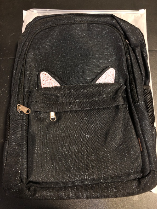 Photo 2 of Wadirum Cute Backpack for Girls Fashion Laptop Bag Fit for 15.6 Inches Notebook Black
