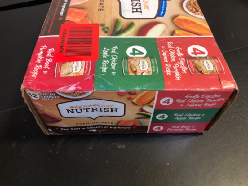 Photo 1 of Nutrish Rachael Ray Wet Dog Food, Natural Food for Adult Dogs with Added Vitamins, Minerals & Nutrients, Beef, Chicken, and Gentle Digestion Variety Pack, 13 Ounce Can (Pack of 12) EXP APRIL 30/2026