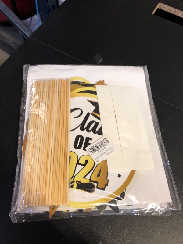 Photo 1 of KatchOn, Graduation Photo Booth Props - Pack of 40 | Grad Photo Booth Props 2024 | Graduation Picture Props for Black and Gold Graduation Decorations Class of 2024 | Graduation Props for Photoshoot