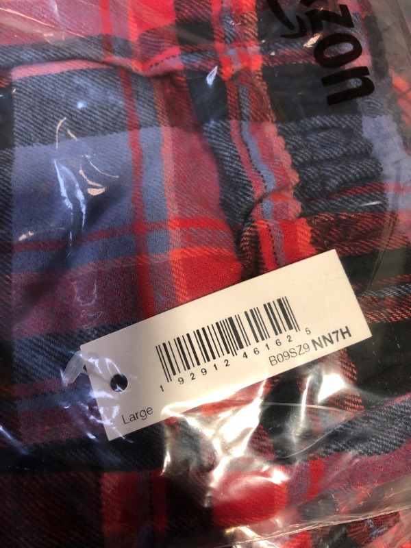 Photo 1 of Amazon Essentials Men's Flannel Pajama Pant - Discontinued Colors, Blue Mixed Tartan, Large