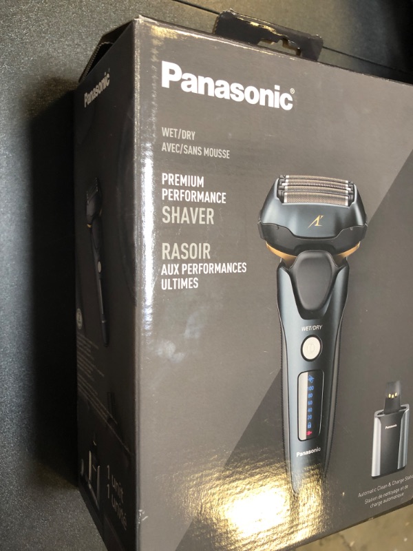 Photo 3 of Panasonic Electric Razor for Men, Electric Shaver, ARC5 with Premium Automatic Cleaning and Charging Station, Wet Dry Shaver Men, Cordless Razor, with Pop-Up Trimmer ES-LV97-K, Black LV97 Electric Shaver & Auto Cleaning Charging System