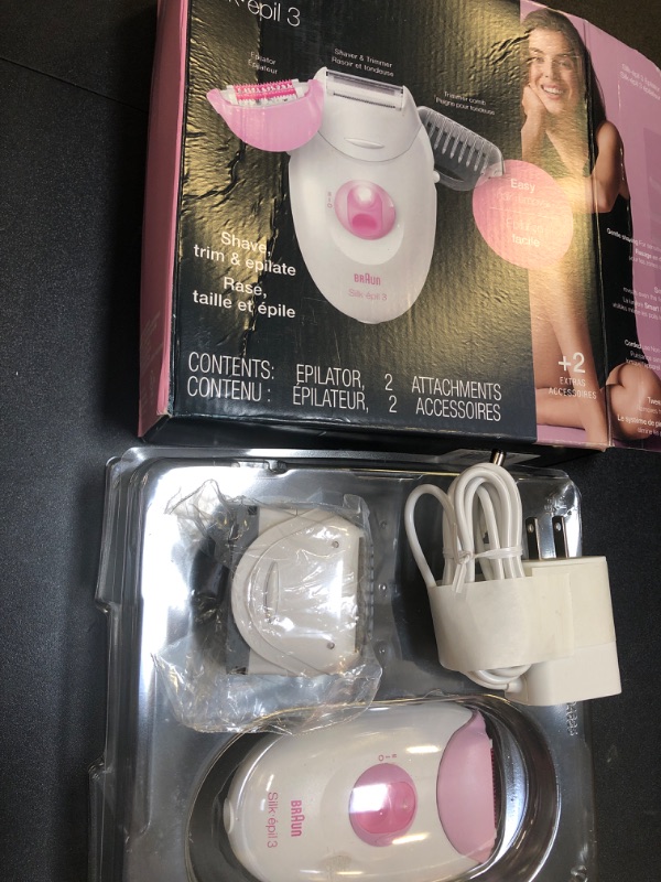 Photo 2 of Braun Silk-epil 3-270 2-in-1 Womens Epilator + 2 Extra Accessories