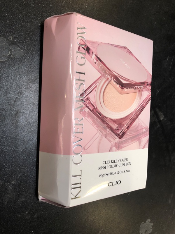 Photo 2 of CLIO Kill Cover Mesh Glow Cushion Foundation ([Refill Included] 15g*2, 23W SAND), Glass Skin, Long-Lasting, Lightweight, Buildable Coverage, Glowy Skin Makeup