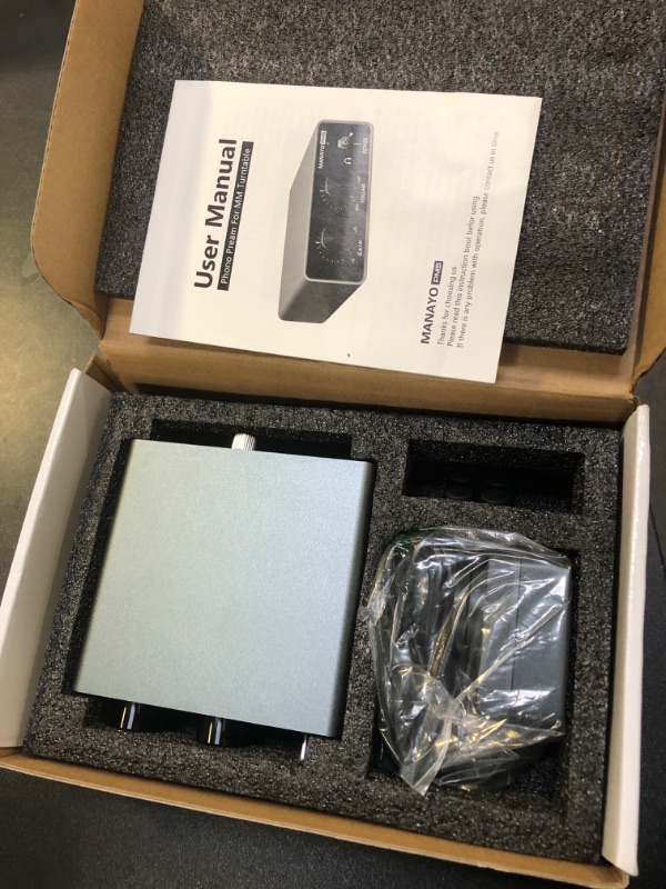 Photo 1 of MANAYO Phono Preamp, Professional Mini Preamp for Turntable/Vinyl Record Player. Stereo Phonograph preamplifier Designed with RCA Input/Output, Headphone Jack, Adjustable Volume and gain