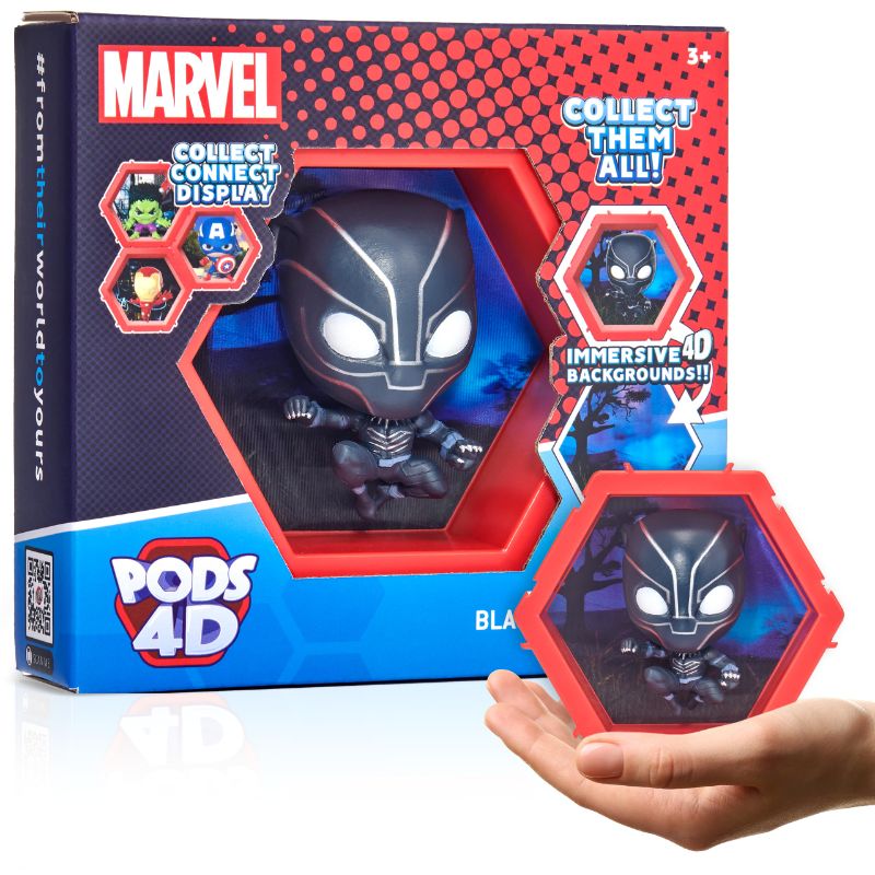 Photo 1 of WOW! PODS 4D Marvel Black Panther Toy, Unique Connectable & Collectable Toy Figure, Wall/Shelf Display, Easter Basket Stuffers, Toy Figures, Black Panther Action Figure, Marvel Gifts for Kids/Adults  