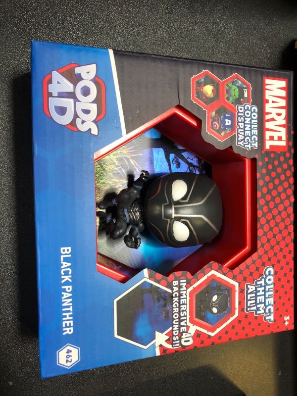 Photo 1 of WOW! PODS 4D Marvel Black Panther Toy, Unique Connectable & Collectable Toy Figure, Wall/Shelf Display, Easter Basket Stuffers, Toy Figures, Black Panther Action Figure, Marvel Gifts for Kids/Adults  