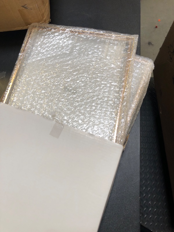 Photo 1 of Gold 8x10'' Floating Frame Set of 2, For Photo Sizes ( 5x7'' ,6x8'' 7x9'' up to 8x10''), Beautiful Metal Lace Edge Frames Adjustable Tabletop/Shelf Photo Frame, Classy Gift Choice for Wedding,