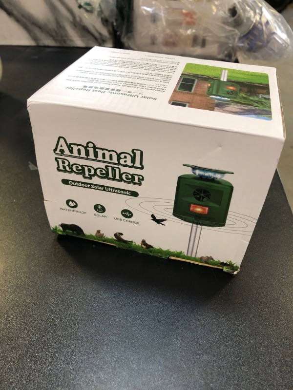 Photo 2 of Solar Animal Repeller, 360°Ultrasonic Animal Repeller, Cat Repellent Outdoor, Dog Repellent, Motion Sensor & Flashing Light, Repel Dogs, Deer, Fox, Raccoon, Skunk, Rabbit, Squirrels, Coyote Deterrent