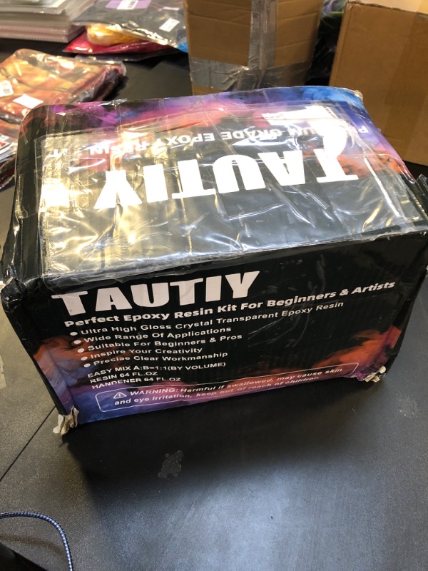 Photo 1 of Epoxy Resin,1 Gallon Crystal Clear Epoxy Resin Kit, High-Gloss & Bubbles Free Resin and Hardener Kit, Art Resin Casting Resin for Art Crafts, Jewelry Making, Wood & Resin Molds