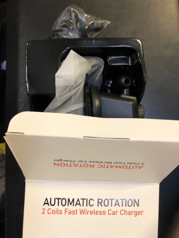 Photo 1 of Wireless Car Charger, Boaoige Car Phone Mount, Auto-Rotating 2 Coils 15W Qi Fast Charging Car Phone Holder for Samsung Galaxy Z Fold/Flip 4 3 5G/S22/S21,iPhone 14 13 Pro Max, Goole Pixel Fold