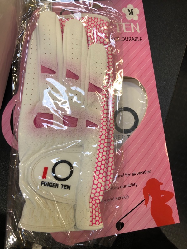 Photo 1 of Womens Sports Gloves White and Pink Size M 