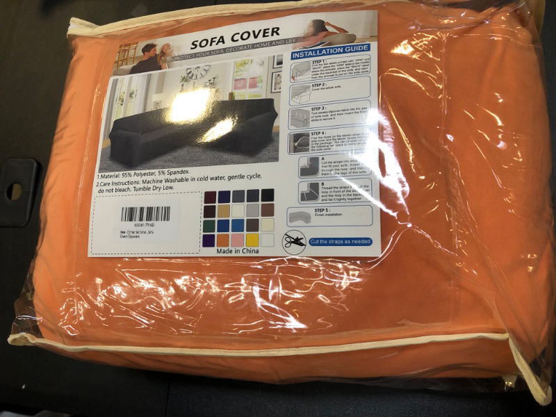 Photo 1 of Sofa Protection Orange Sofa Cover 