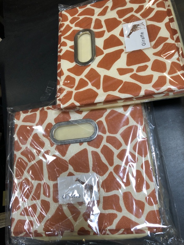 Photo 1 of 2 Pack No Lid Storage Box Giraffe Design 