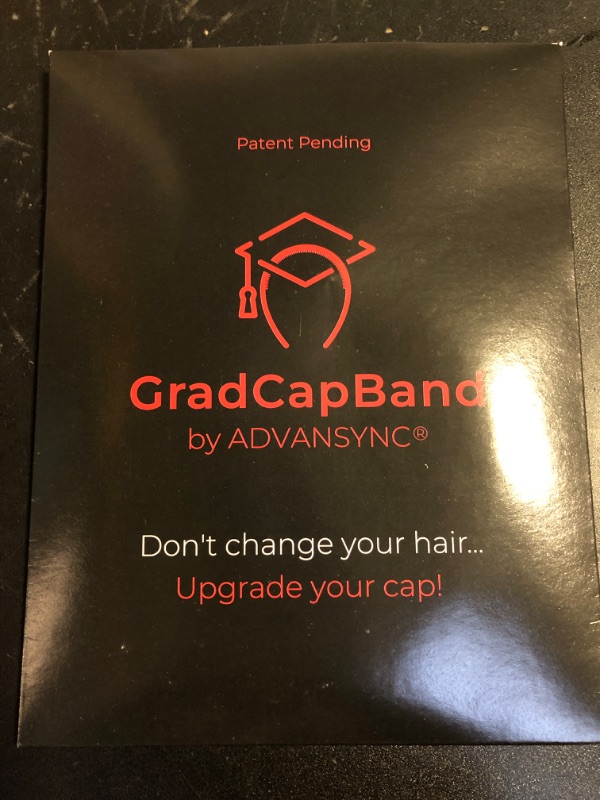 Photo 2 of ADVANSYNC GradCapBand Secures Your Graduation Cap. Don't Change Your Hair. Upgrade Your Cap Black