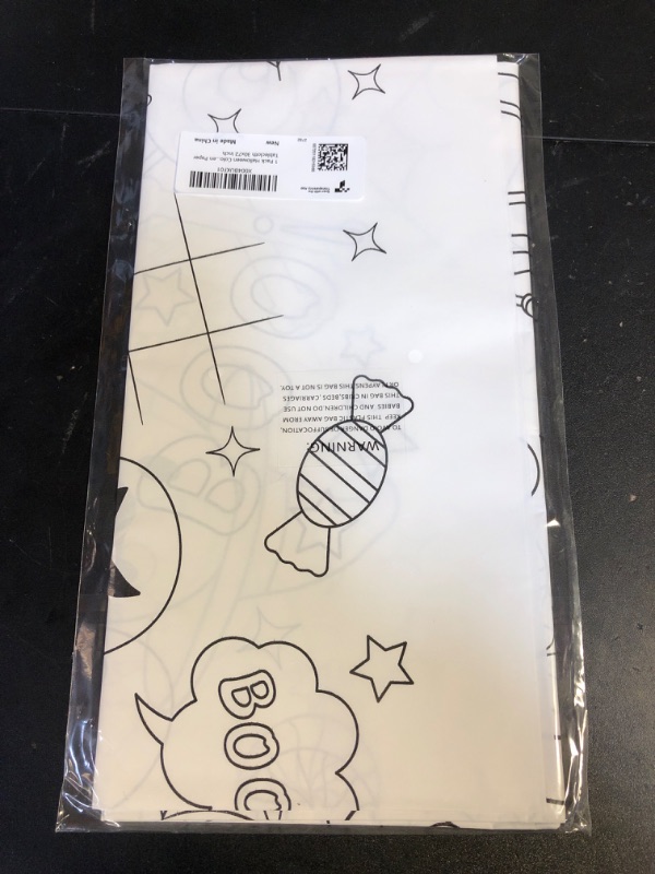 Photo 1 of 1 Pack Halloween Coloring Tablecloth for Kids,Disposable Halloween Tablecloths Coloring Table Cloth Kids Paper Tablecloth Rectangle Table Cover for Children Halloween Holiday Party Favors 30x72 Inch
