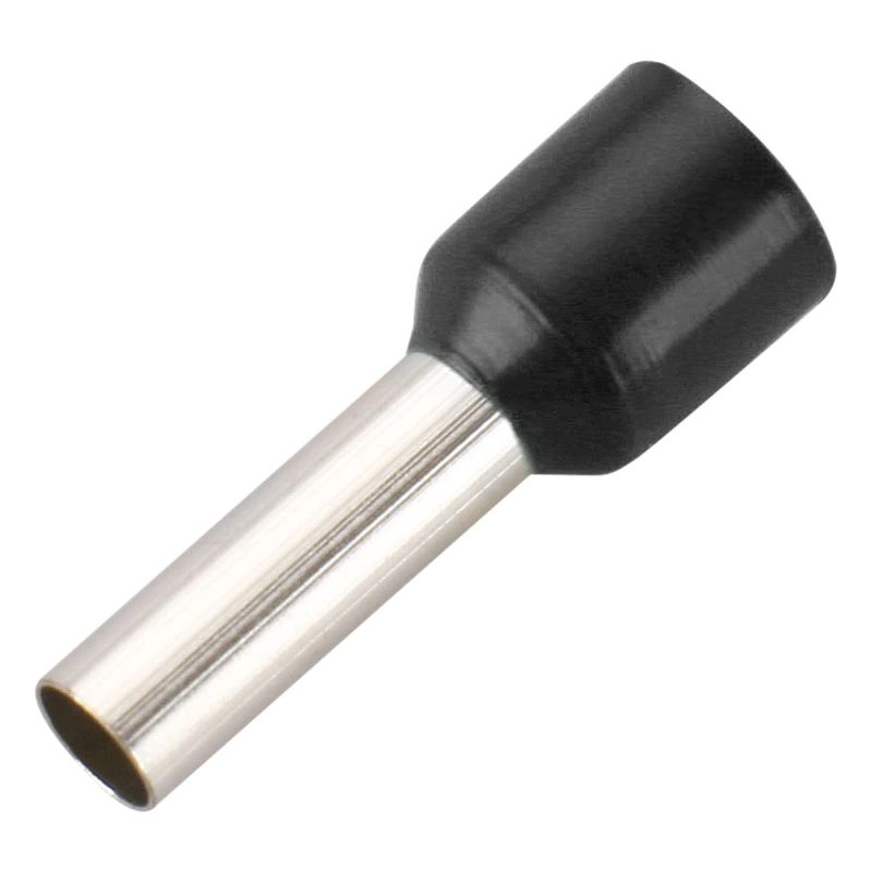 Photo 1 of Baomain AWG 10/6.0mm² Wire Copper Crimp Connector Insulated Ferrule Pin Cord End Terminal E6012mm Pack of 100 (Black)
