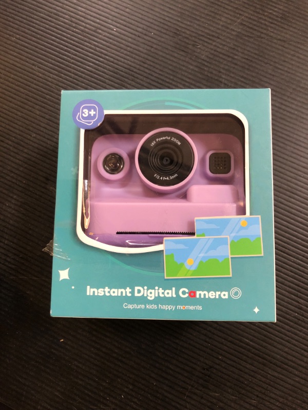 Photo 2 of Dylanto Instant Print Camera for Kids,2.4 Inch Screen Kids Instant Cameras, Christmas Birthday Gifts for Girls Age 3-12, Portable Toddler Toy for 3 4 5 6 7 8 9 10 Year Old Girls Boys Purple