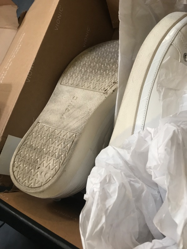 Photo 1 of Vionic Women's Essence Winny Casual Sneakers- Supportive Walking Shoes That Includes VIO Motion VIO Motion Technology, White Leather 9.5 Medium