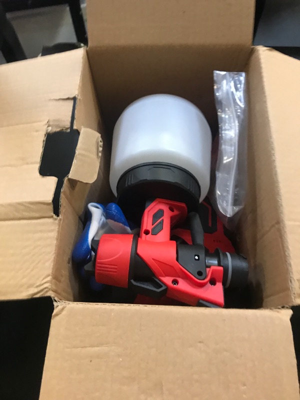 Photo 2 of Cordless Paint Sprayer for Milwaukee 18V Max Battery?Upgraded HVLP Brushless Spray Paint Gun for House Painting/Home Interior and Exterior/Wood/Walls/Furniture/Fence/Door(No Battery)