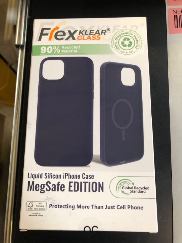 Photo 2 of FLEX KLEAR GLASS FlexklearGlass® Magnetic Designed for iPhone 15 Pro Case, Compatible with MagSafe, Shockproof Silicone Hard Back Slim Protective Case for iPhone 15 Phone Case,Purple