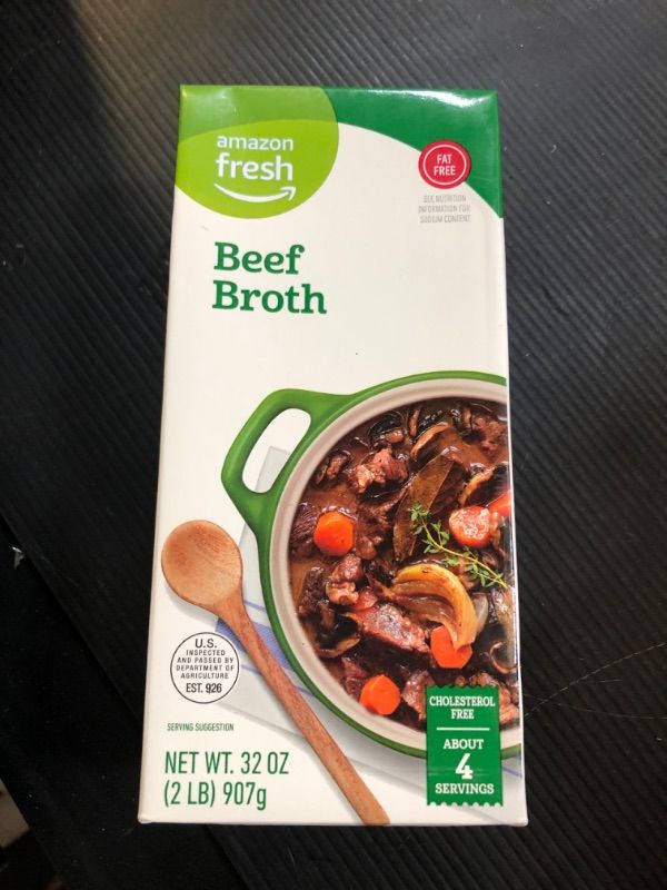 Photo 2 of Amazon Fresh, Beef Broth, Carton, 32 Oz
pack of two