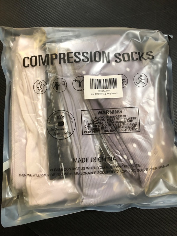 Photo 2 of BLUEENJOY Copper Compression Socks for Women & Men (6 pairs) - Best Support for Nurses, Running, Hiking, Recovery