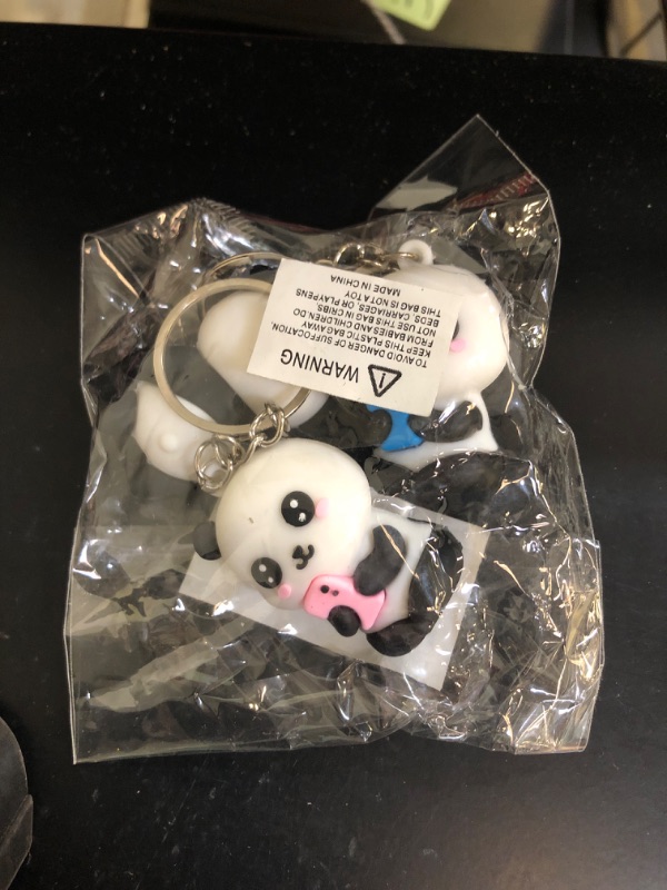 Photo 1 of Cute Panda Keychain,3 Pack Kawaii Backpack Keychain Accessories,Panda Gifts for Girls Friends Women Christmas Graduation Birthday
