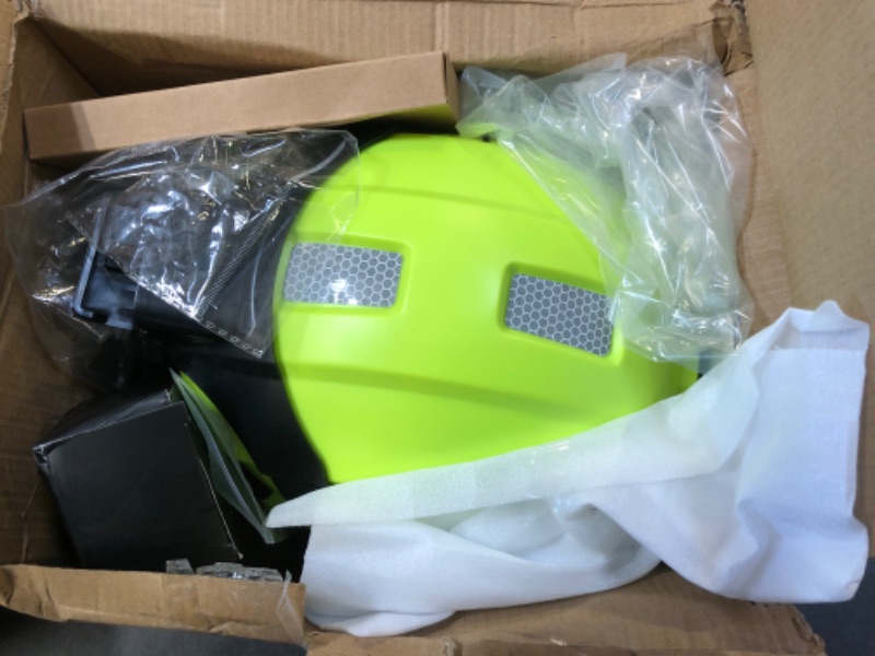 Photo 2 of GREEN DEVIL Hard Hat Safety Helmet with Visor Bluetooth Ear Muffs and Headlamp 5 in 1 Full Protection Vented Work Hardhat ANSI Z89.1 Cascos De Construccion for Industrial Construction Forestry