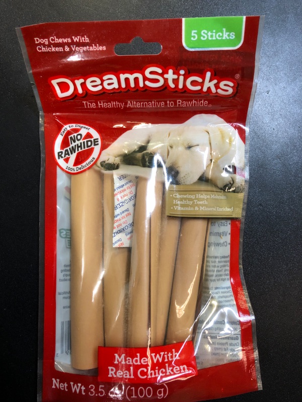 Photo 3 of DreamBone DreamSticks, Treat Your Dog to a Chew Made WIth Real Chicken and Vegatables, 5 Count (BB 09/13/2025)