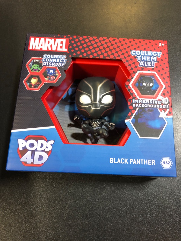 Photo 2 of WOW! PODS 4D Marvel Black Panther Toy, Unique Connectable & Collectable Toy Figure, Wall/Shelf Display, Easter Basket Stuffers, Toy Figures, Black Panther Action Figure, Marvel Gifts for Kids/Adults