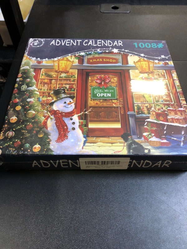 Photo 2 of Christmas Jigsaw Puzzles 2024 Advent Calendar for Adults Kids, 1008 Pieces Christmas Puzzles Countdown Calendar, Family Christmas Game Xmas Gifts Stocking stuffer, Home Wall Decoration (Style-3)