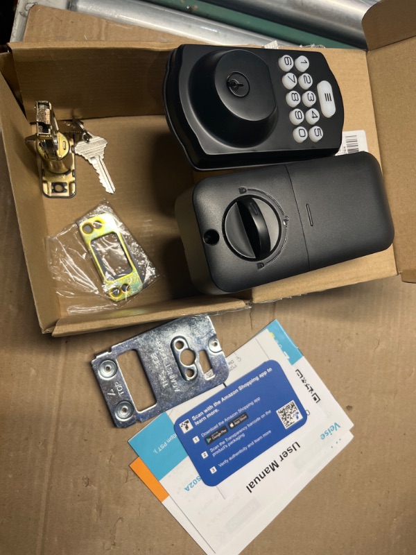 Photo 3 of ***(PARTS ONLY/ NON FUNCTIONAL/ NO RETURNS OR REFUNDS)***

Veise Fingerprint Door Lock, Keyless Entry Door Lock, Electronic Keypad Deadbolt, Biometric Smart Locks for Front Door, Auto Lock, Anti-Peeking Password, Easy Install, Matte Black