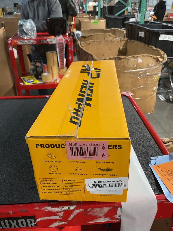 Photo 2 of **MISSING FITTINGS/ ONLY BLOWER/ NO BATTERY TO TEST**
HEINPRO Cordless Leaf Blower Compatible with Dewalt 20V Max Battery Up to 200MPH Small Electric Leaf Blower, (No Battery and Charger)