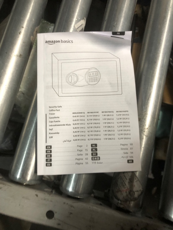 Photo 1 of Amazon Basics Steel Security Safe with Programmable Electronic Keypad Lock - Secure Cash, Jewelry, ID Documents, 0.7 Cubic Feet, Black, 16.93''W x 14.57''D x 7.09''H