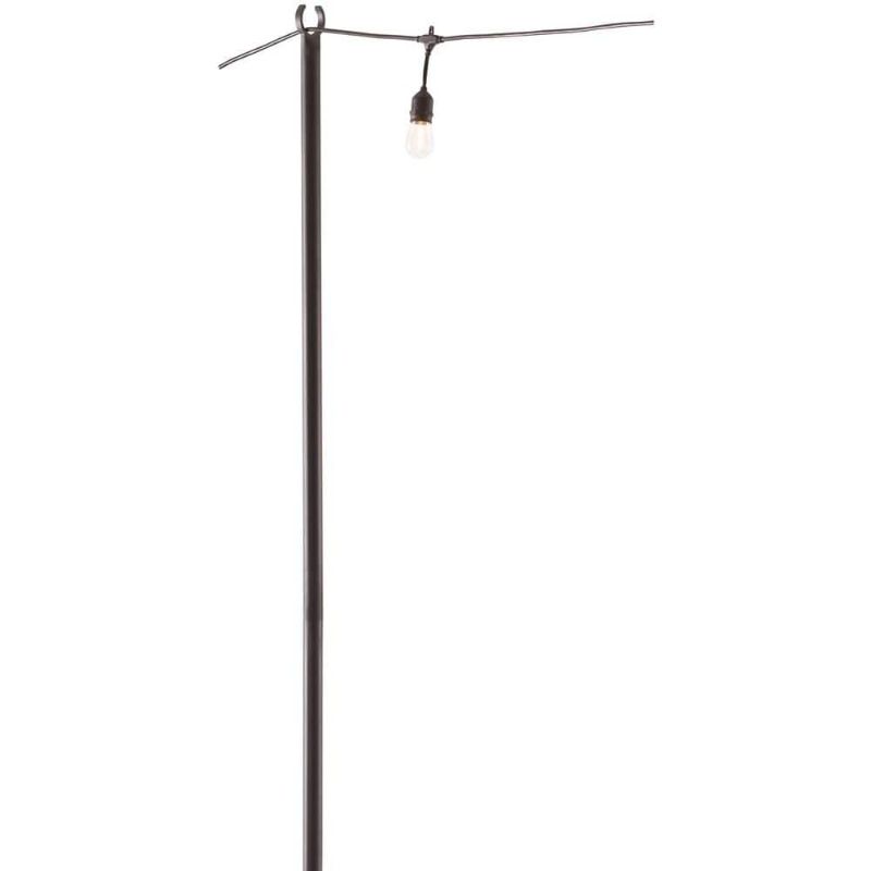 Photo 1 of ***NON REFUNDABLE, PARTS ONLY***9.8 Ft. String Light Pole in Black (1-Pack)