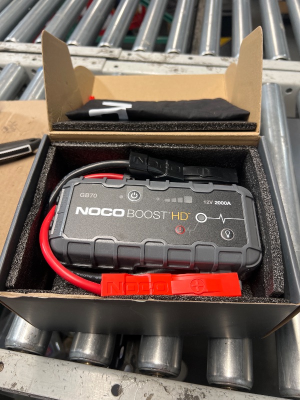 Photo 1 of NOCO Boost HD GB70 2000A UltraSafe Car Battery Jump Starter, 12V Battery Booster Pack, Jump Box, Portable Charger and Jumper Cables for 8.0L Gasoline and 6.0L Diesel Engines