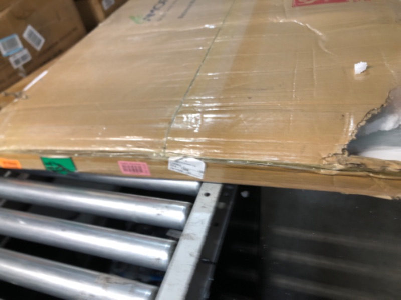 Photo 1 of **NON-REFUNDABLE** (DAMAGED FRAME) Amorho Bathroom Mirror, 60X36 Inch White Thick Metal Framed Wall Mirrors for Over 2 Sinks, Bedroom, Living Room, Entryway, Large Rectangle Wall-Mounted Mirrors.