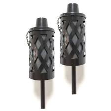 Photo 1 of 
2-in-1 Black Lattice Garden Torch (2-Pack)


