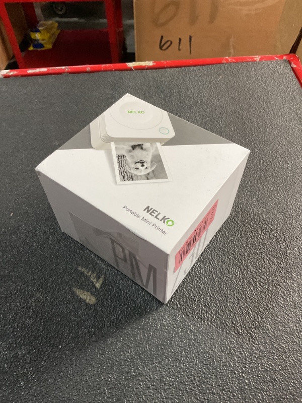 Photo 1 of Nelko Sticker Printer, PM230 Print Pod Mini Printer Bluetooth Portabel Sticker Maker with 3 Rolls Paper, Print Pods Mini Printer with Multiple Templates for Phone & Tablet, White