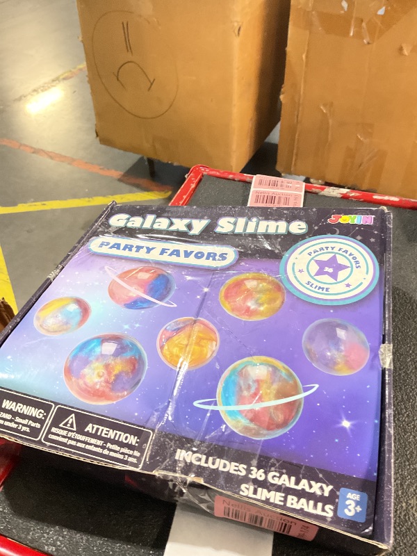 Photo 1 of ***NON REFUNDABLE, PARTS ONLY, ONLY 8 SLIME BALLS IN BOX***JOYIN Slime Party Favors, 36 Pack Galaxy Slime Ball Party Favors - Stretchy, Non-Sticky, Mess-Free, Stress Relief, and Safe for Girls and Boys - Classroom Reward, Valentine's Day Party Supplies