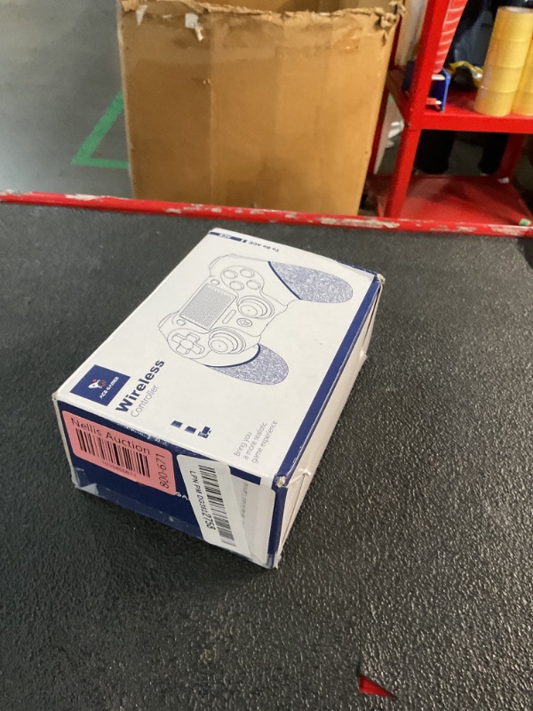 Photo 2 of AceGamer Wireless Controller for PS4, Custom Design V2 Gamepad Joystick for PS4 with Non-Slip Grip of Both Sides and 3.5mm Audio Jack! Thumb Caps Included! (Lightning)