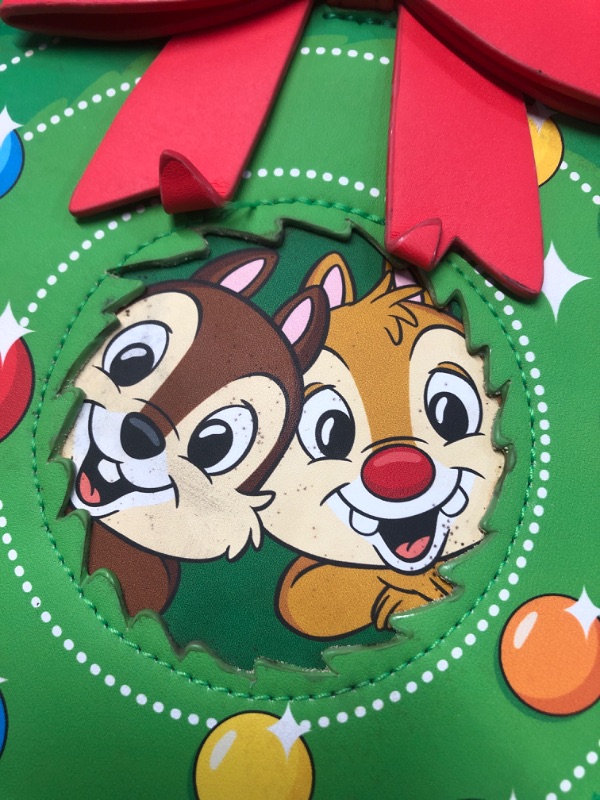 Photo 3 of **DIRTY**
Loungefly DISNEY CHIP AND DALE FIGURAL WREATH CROSS BODY BAG