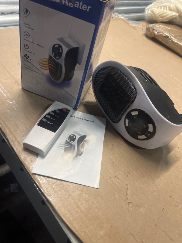 Photo 1 of Alpha Heaters for Indoor Use Small Plug In Heater Alpha Heater Portable Heater Electric Space Heater Indoor with LED Display Energy Efficient 500W Wall Outlet Heater Adjustable Thermostat, Timer, Safe