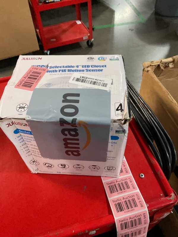 Photo 1 of JULLISON 4 Inch Field Selectable 5CCT LED Motion Sensor Ceiling Light, 120V Wired Closet Light, 10 Watts, 600Lm, CRI80+, Non-dimmable, ETL Certified, Wet Location, Round/White, 4 Packs …