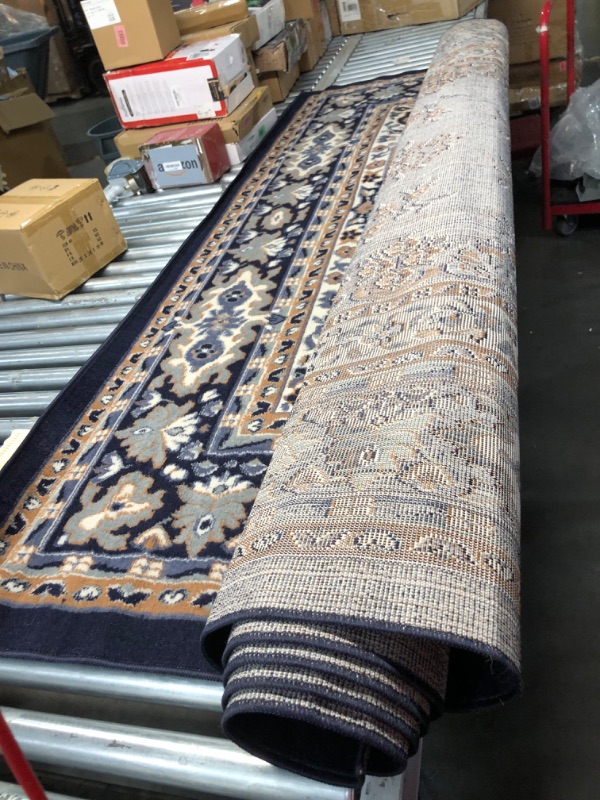 Photo 4 of ***USED - DIRTY - NO PACKAGING***
Home Dynamix Premium Sakarya Traditional Medallion Border Area Rug, Navy Blue/Brown, 7'8"x10'7" Rectangle