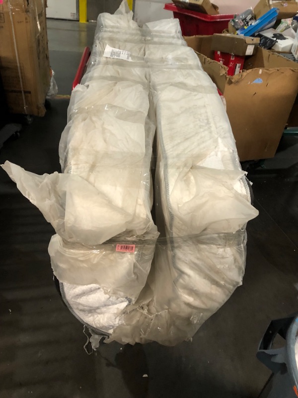 Photo 2 of ***TRUCK/TRAILER PICKUP ONLY - USED - DIRTY - NO PACKAGING - SEE PICTURES***
10 Inch Thick Coil Spring Mattress, White/Grey, California King