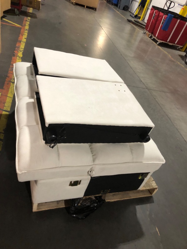 Photo 1 of ***TRUCK/TRAILER PICKUP ONLY - SEE COMMENTS***
Skepphlay 3 in 1 Sleeper Sofa Bed, Pull Out Couch with Side Table, 65'' Convertible Loveseat with Adjustable Backrest, Chaise Lounge with USB and Type-C Ports for Living Room Office, White