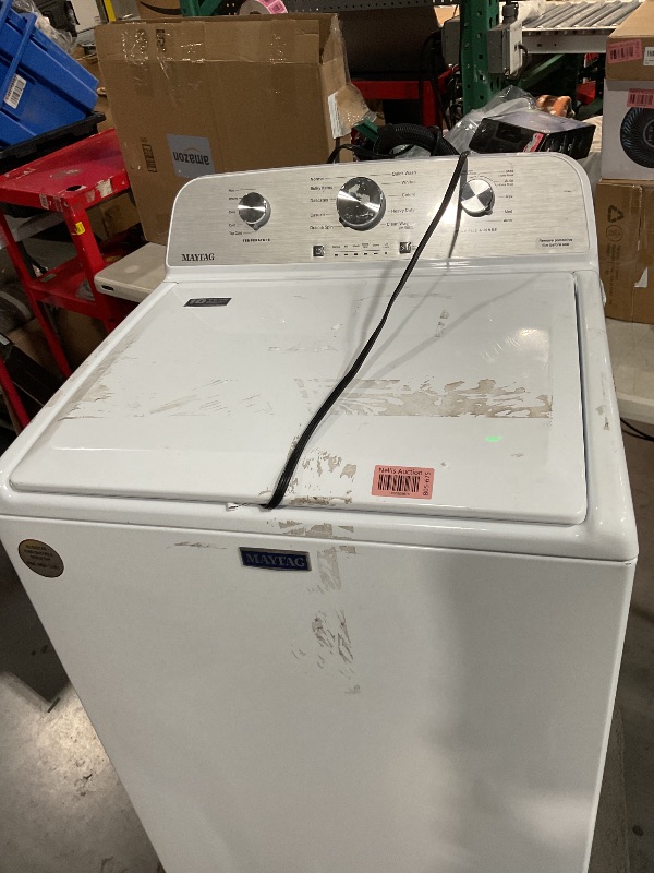 Photo 1 of ***TRUCK/TRAILER PICKUP ONLY - DAMAGED - SEE COMMENTS***
Maytag Top Load Washer with Deep Fill - 4.5 cu. ft.